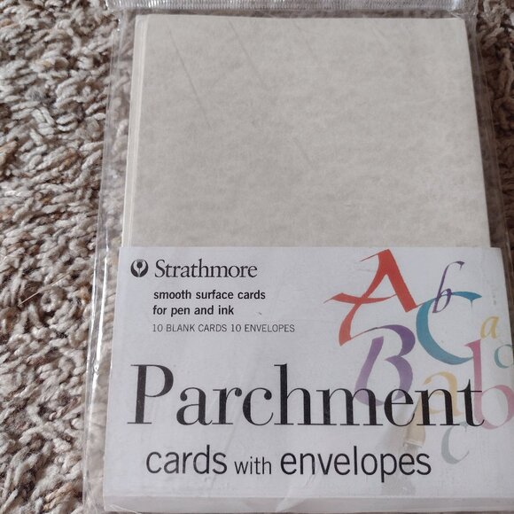 NEW 10-pack Strathmore parchment cards with envelopes - Picture 1 of 2